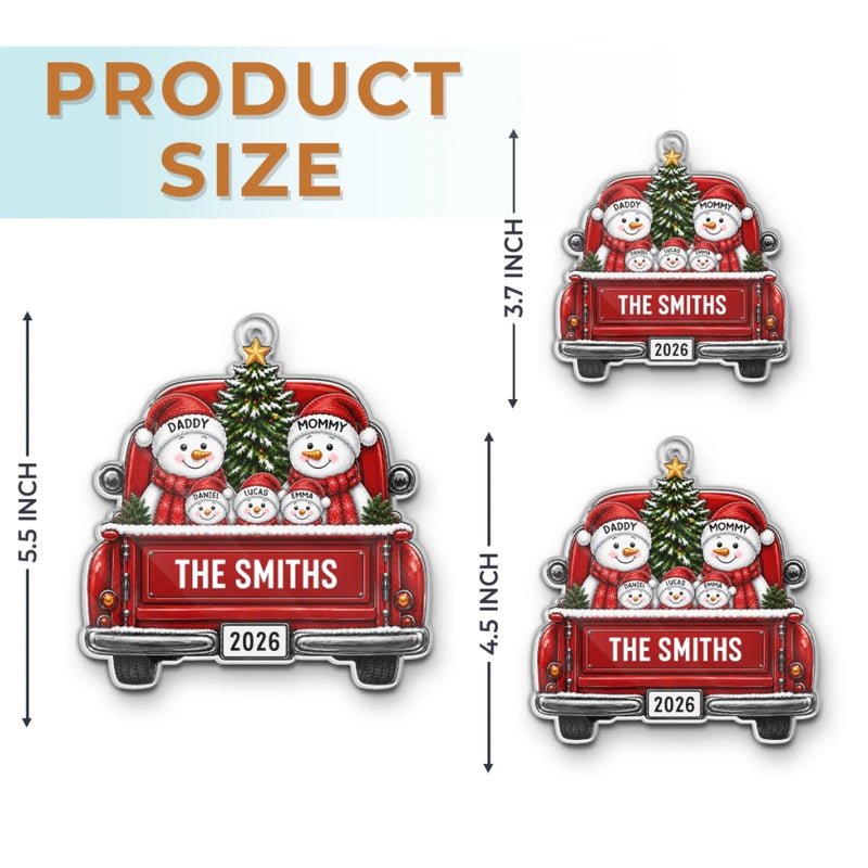 Personalized Acrylic Ornament – Christmas Gift For Family – Joy Rides With Us