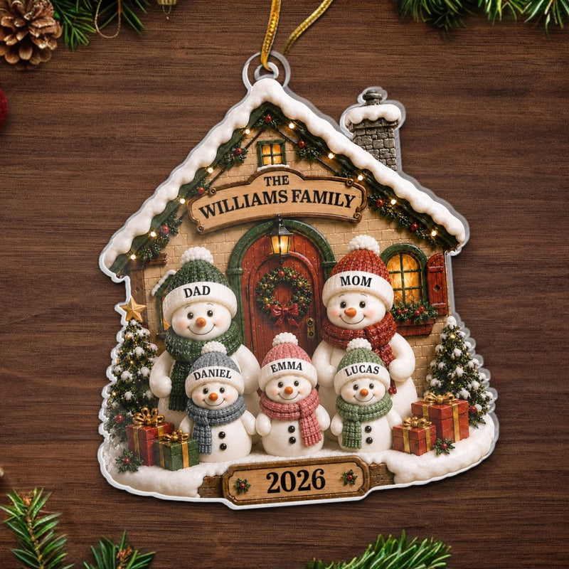 Personalized Acrylic Ornament – Christmas Gift For Family – Our Little Wonderland
