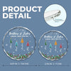 Personalized Glass Ornament - Christmas Gift For Sister, Brother, Sibling - Holiday Hearts Unite