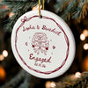 Personalized Ceramic Ornament – Christmas, Wedding Gift For Couple, Newlyweds – Quiet Kind Of Love