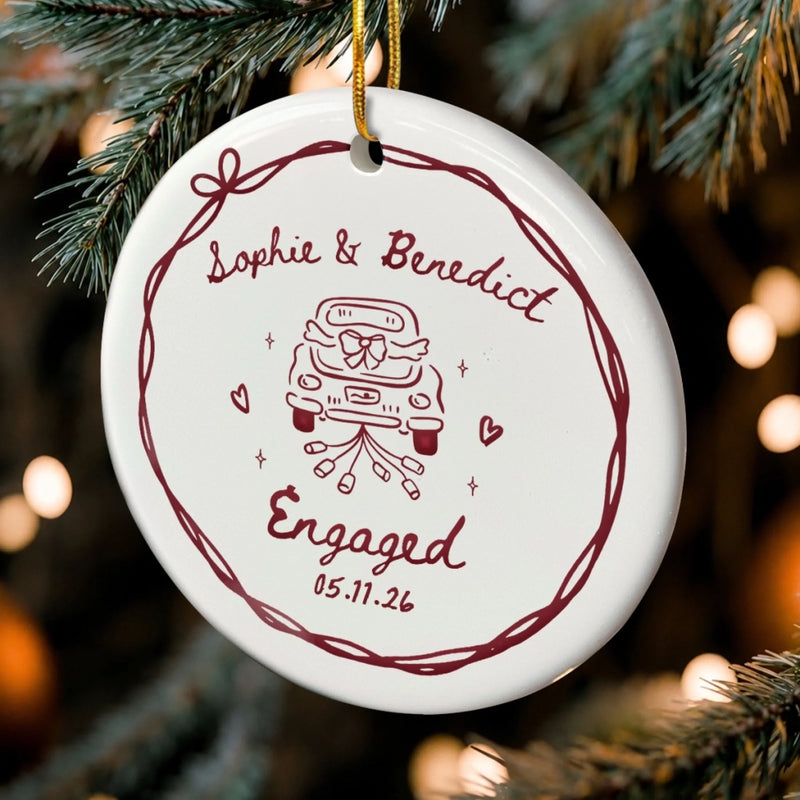 Personalized Ceramic Ornament – Christmas, Wedding Gift For Couple, Newlyweds – Quiet Kind Of Love