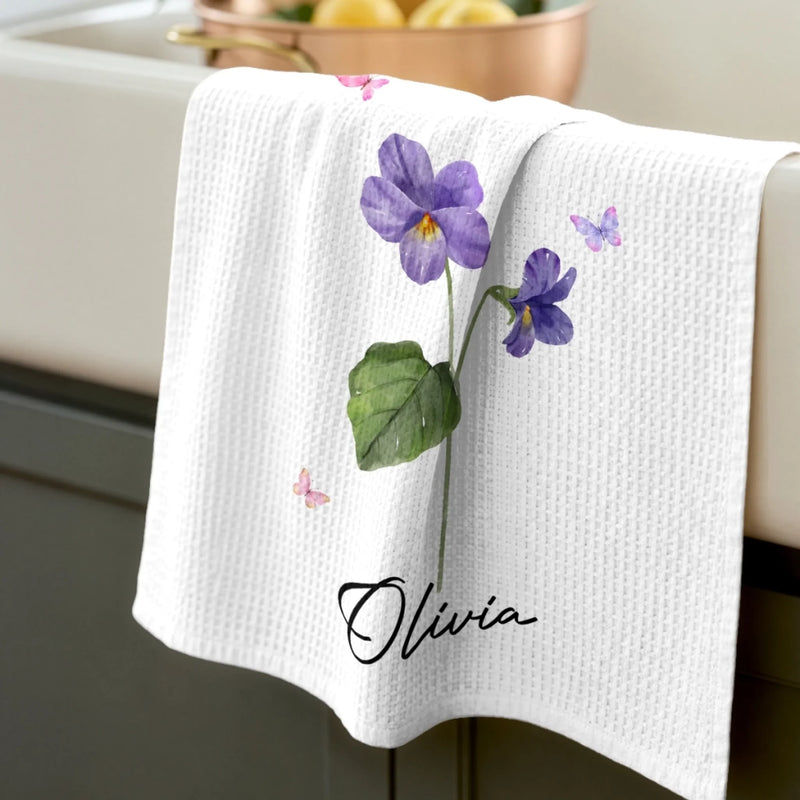 Personalized Kitchen Towel – Birthday Gift For Sister, Bestie, Best Friend – Bloom With Grace