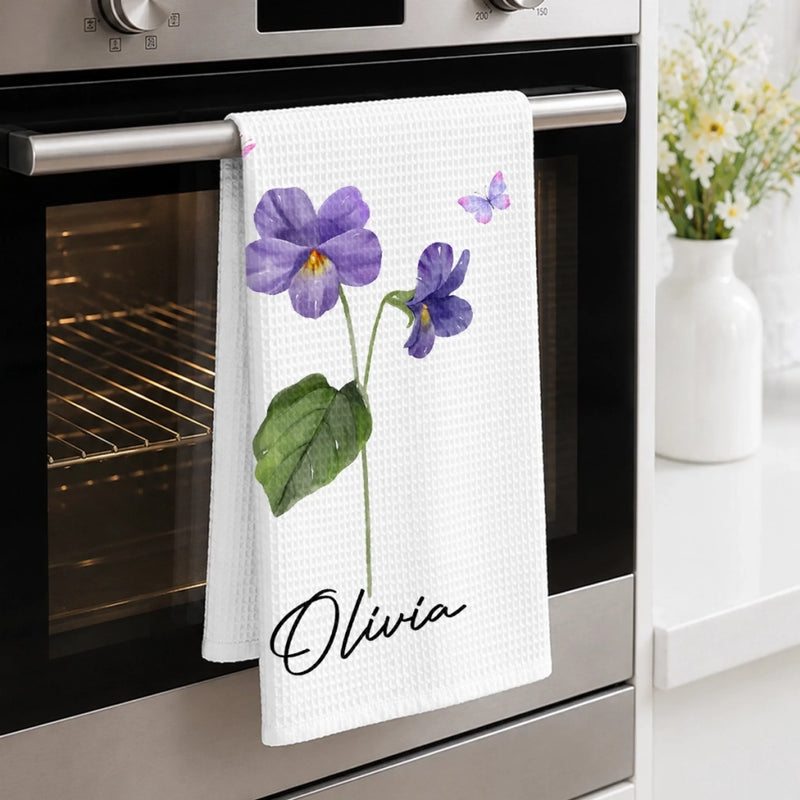Personalized Kitchen Towel – Birthday Gift For Sister, Bestie, Best Friend – Bloom With Grace