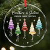 Personalized Glass Ornament - Christmas Gift For Sister, Brother, Sibling - Holiday Fun Starts Here