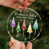 Personalized Glass Ornament - Christmas Gift For Sister, Brother, Sibling - Holiday Fun Starts Here