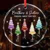 Personalized Glass Ornament - Christmas Gift For Sister, Brother, Sibling - Holiday Fun Starts Here