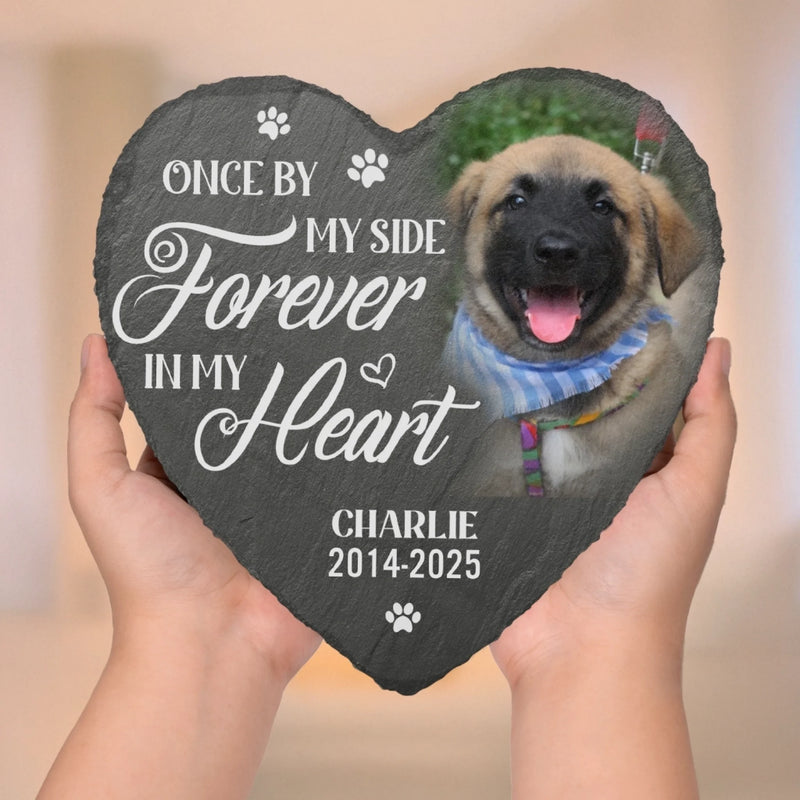 Personalized Photo Heart Shaped Stone With Stand - Sympathy Gift For Pet Lovers - You Would Have Lived Forever