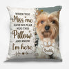 Personalized Photo Pillow - Sympathy Gift For Pet Lovers - Four Paws, One Heart