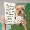 Personalized Photo Pillow - Sympathy Gift For Pet Lovers - Four Paws, One Heart