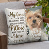 Personalized Photo Pillow - Sympathy Gift For Pet Lovers - Four Paws, One Heart