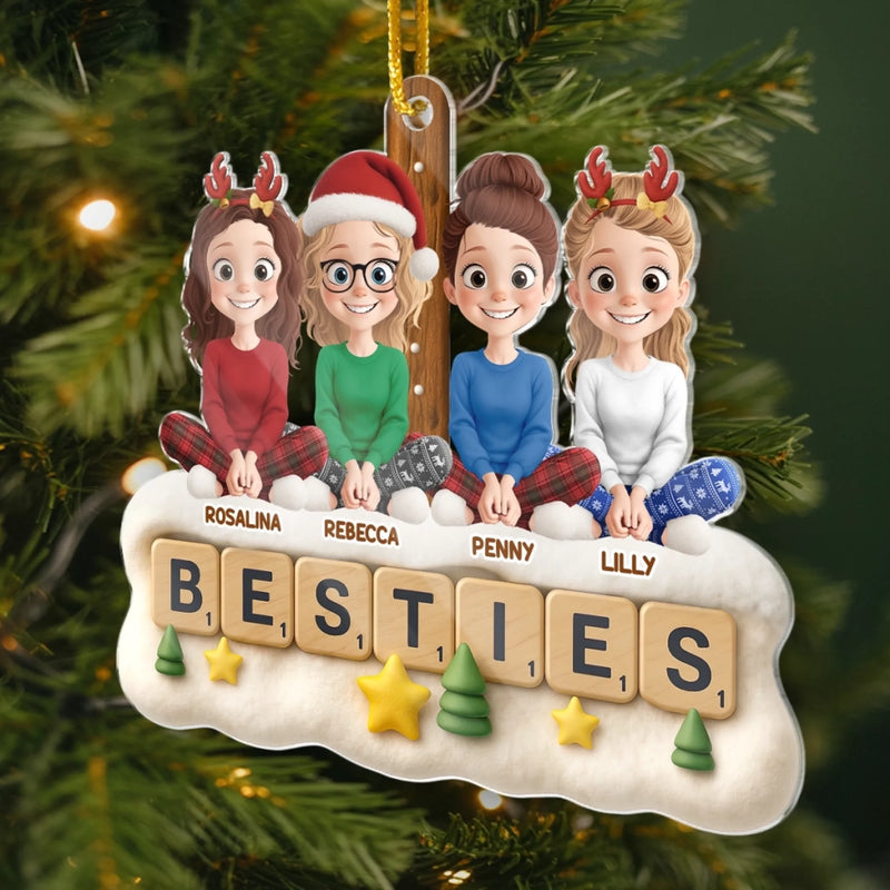Personalized Acrylic Ornament – Christmas Gift For Sister, Bestie, Best Friend – Always There, Always Us