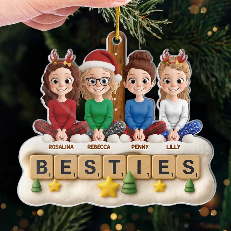 Personalized Acrylic Ornament – Christmas Gift For Sister, Bestie, Best Friend – Always There, Always Us