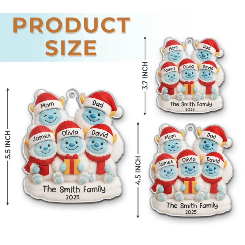 Personalized Acrylic Ornament – Christmas Gift For Family – Our Merry Bunch