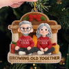 Personalized Acrylic Ornament – Christmas,  Anniversary Gift Couple – Crochet Couple, Knitted In Time
