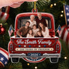 Personalized Photo Acrylic Ornament – America 250th Anniversary Christmas Gift For Family – Stars Stripes And Christmas