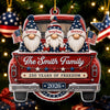 Personalized Acrylic Ornament – America 250th Anniversary Christmas Gift For Family – Driving Home Freedom And Family Love