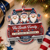 Personalized Acrylic Ornament – America 250th Anniversary Christmas Gift For Family – Driving Home Freedom And Family Love