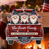 Personalized Acrylic Ornament – America 250th Anniversary Christmas Gift For Family – Driving Home Freedom And Family Love