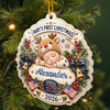 Personalized Acrylic Ornament – Christmas, Baby Shower Gift For New Parents, Baby – Our Newest Little Patriot