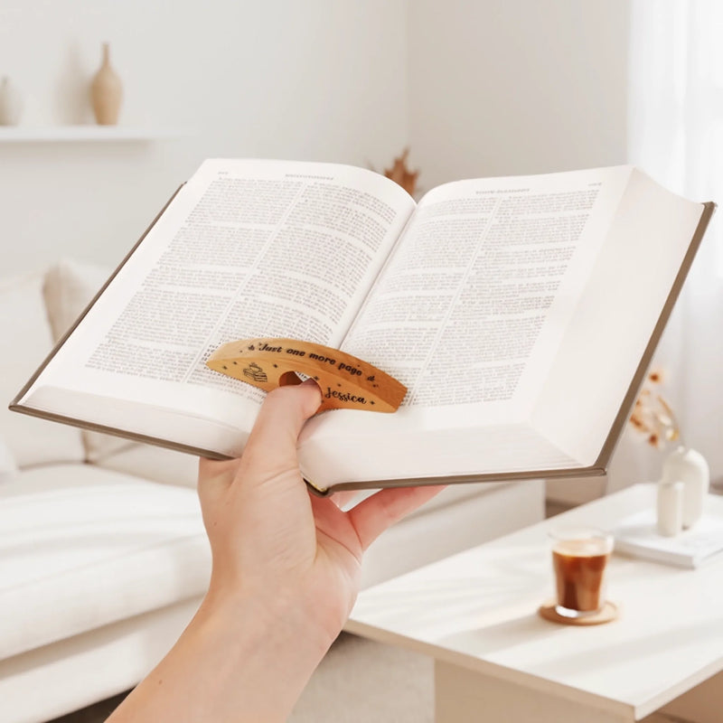 Personalized Book Page Holder - Gift For Book Lovers - Just One More Page
