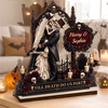 Personalized 2-Layered Wooden Plaque – Halloween, Anniversary Gift For Couple – Our Forever Gothic Love
