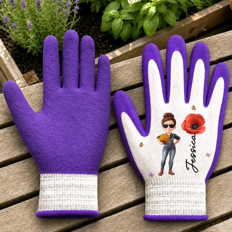 Personalized Coated Grip Gardening Gloves – Gift For Gardeners – Plant Joy Daily