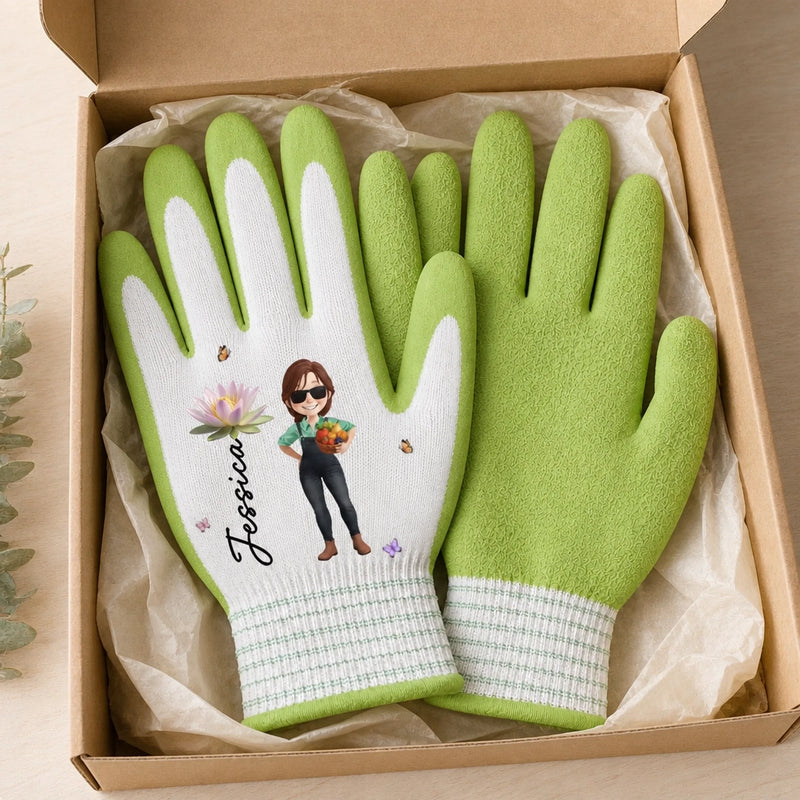 Personalized Coated Grip Gardening Gloves – Gift For Gardeners – Plant Joy Daily