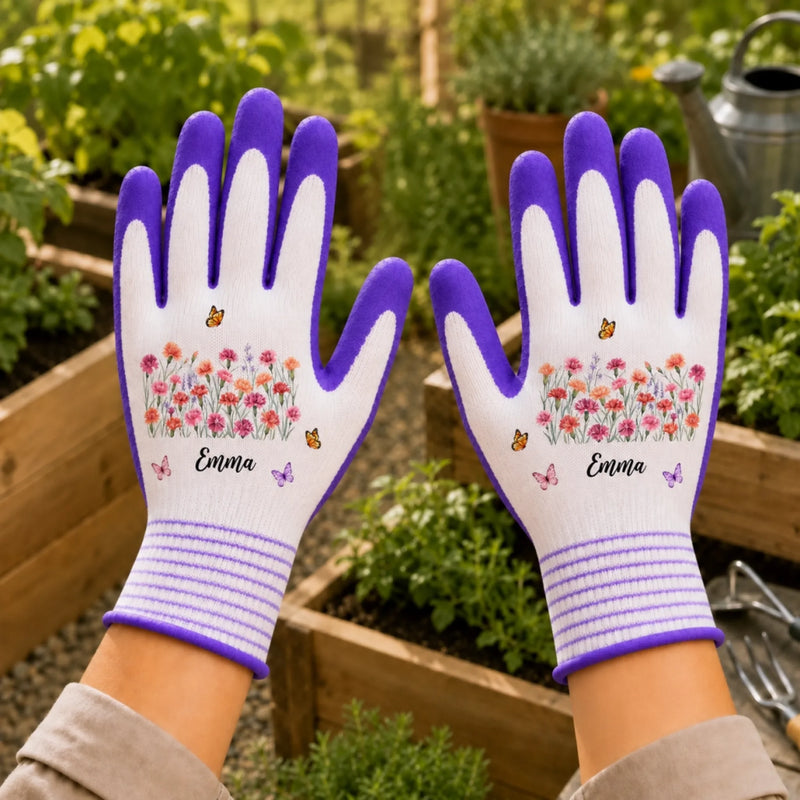 Personalized Coated Grip Gardening Gloves – Gifts For Gardeners – Made To Bloom
