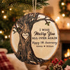 Personalized Wood Ornament – Christmas, Anniversary Gift For Couple – I Wood Marry You All Over Again