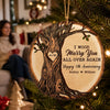 Personalized Wood Ornament – Christmas, Anniversary Gift For Couple – I Wood Marry You All Over Again