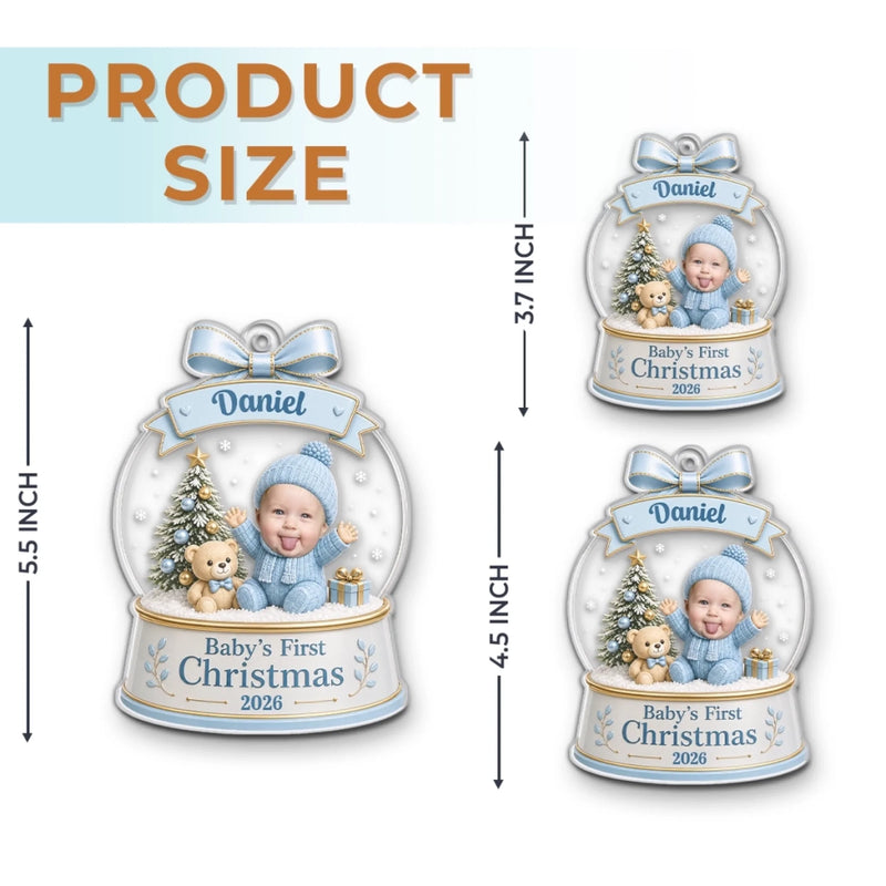 Personalized Acrylic Ornament – Christmas, Baby Shower Gift For New Parents, Baby – The Littlest Christmas Joy