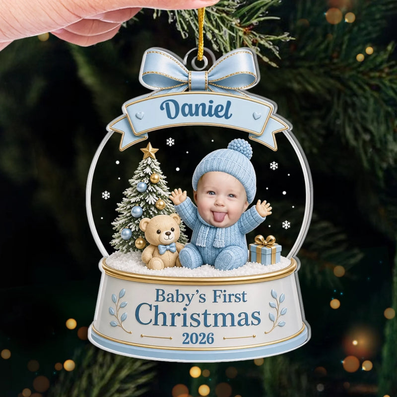 Personalized Acrylic Ornament – Christmas, Baby Shower Gift For New Parents, Baby – The Littlest Christmas Joy