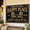 Personalized Home Decor Metal Sign - Anniversary Gift For Couple - Growing Old, Staying Wild