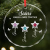 Personalized Glass Ornament - Christmas Gift For Sister, Brother, Sibling - Golden Winter Moments
