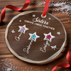 Personalized Glass Ornament - Christmas Gift For Sister, Brother, Sibling - Golden Winter Moments
