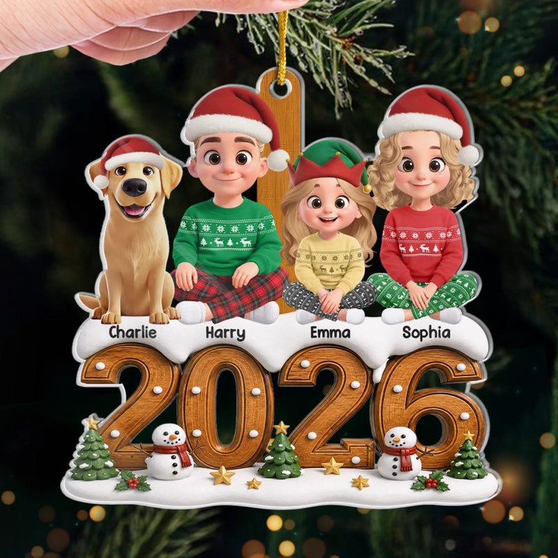 Personalized Acrylic Ornament – Christmas Gift For Family, Pet Lovers – Wrapped In Holiday Love