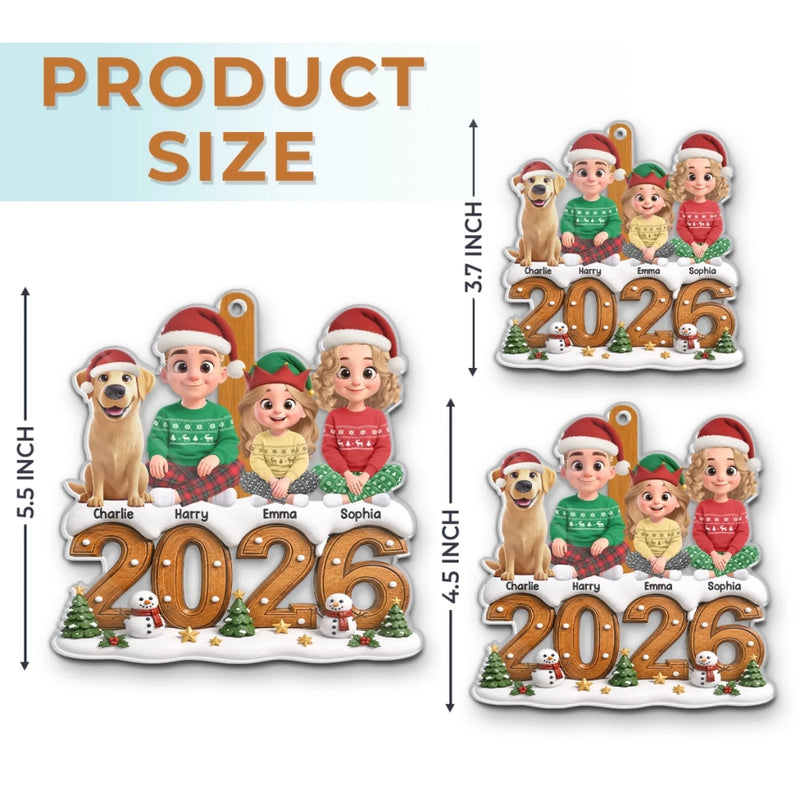 Personalized Acrylic Ornament – Christmas Gift For Family, Pet Lovers – Wrapped In Holiday Love