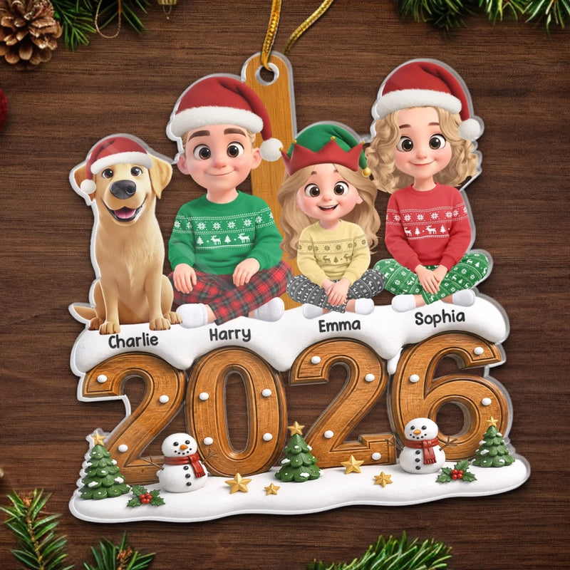Personalized Acrylic Ornament – Christmas Gift For Family, Pet Lovers – Wrapped In Holiday Love
