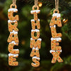 Personalized Wood Ornament – Christmas Gift For Family – One Letter At A Time
