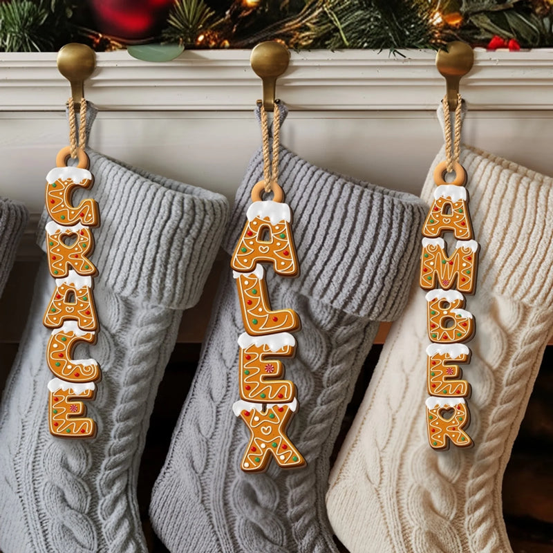 Personalized Wood Ornament – Christmas Gift For Family – One Letter At A Time