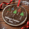 Personalized Glass Ornament - Christmas Gift For Sister, Brother, Family - Map Full Of Memories