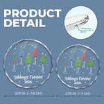 Custom Name Christmas Sibling Gifts - Personalized Glass Ornament