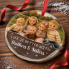 Personalized Photo Glass Ornament - Christmas Gift For Sister, Brother, Sibling - Holiday Home Crew