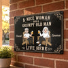 Personalized Home Decor Metal Sign - Anniversary Gift For Couple - Sweet Love, Grumpy Man