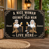 Personalized Home Decor Metal Sign - Anniversary Gift For Couple - Sweet Love, Grumpy Man
