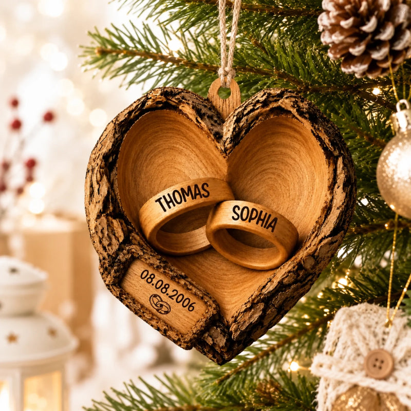 Personalized Wood Ornament – Christmas, Anniversary Gift For Couple – Forever Is Ours