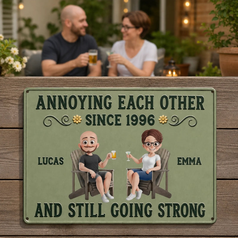 Personalized Home Decor Metal Sign - Anniversary Gift For Couple - Us Feels Right