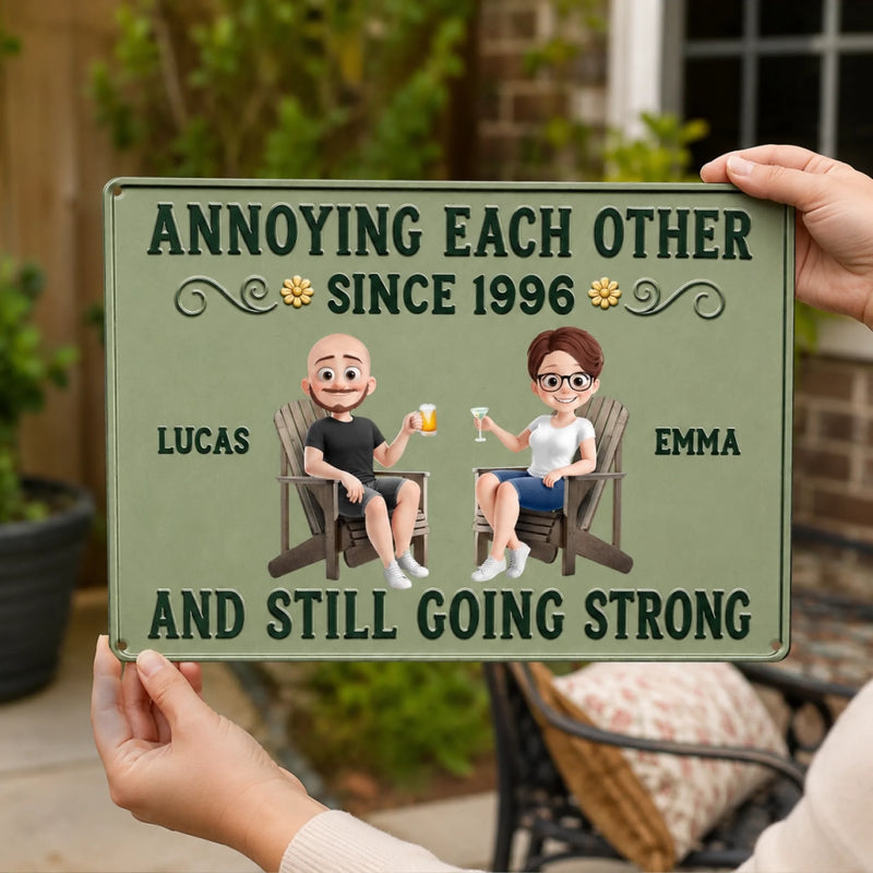 Personalized Home Decor Metal Sign - Anniversary Gift For Couple - Us Feels Right