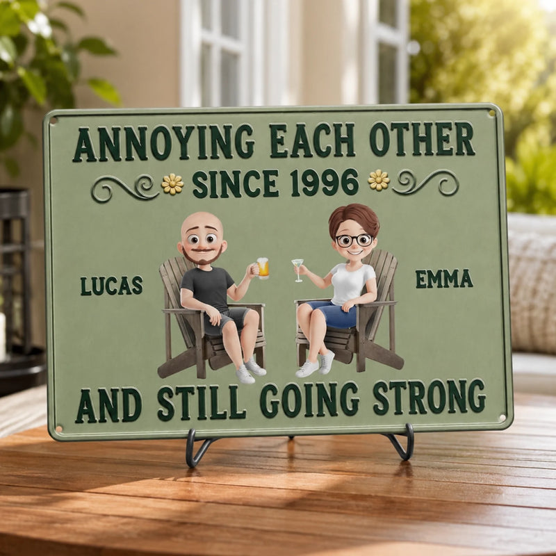 Personalized Home Decor Metal Sign - Anniversary Gift For Couple - Us Feels Right