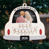Personalized Wood Ornament – Christmas, Anniversary Gift For Couple, Newlyweds – Santa's Favorite Couple